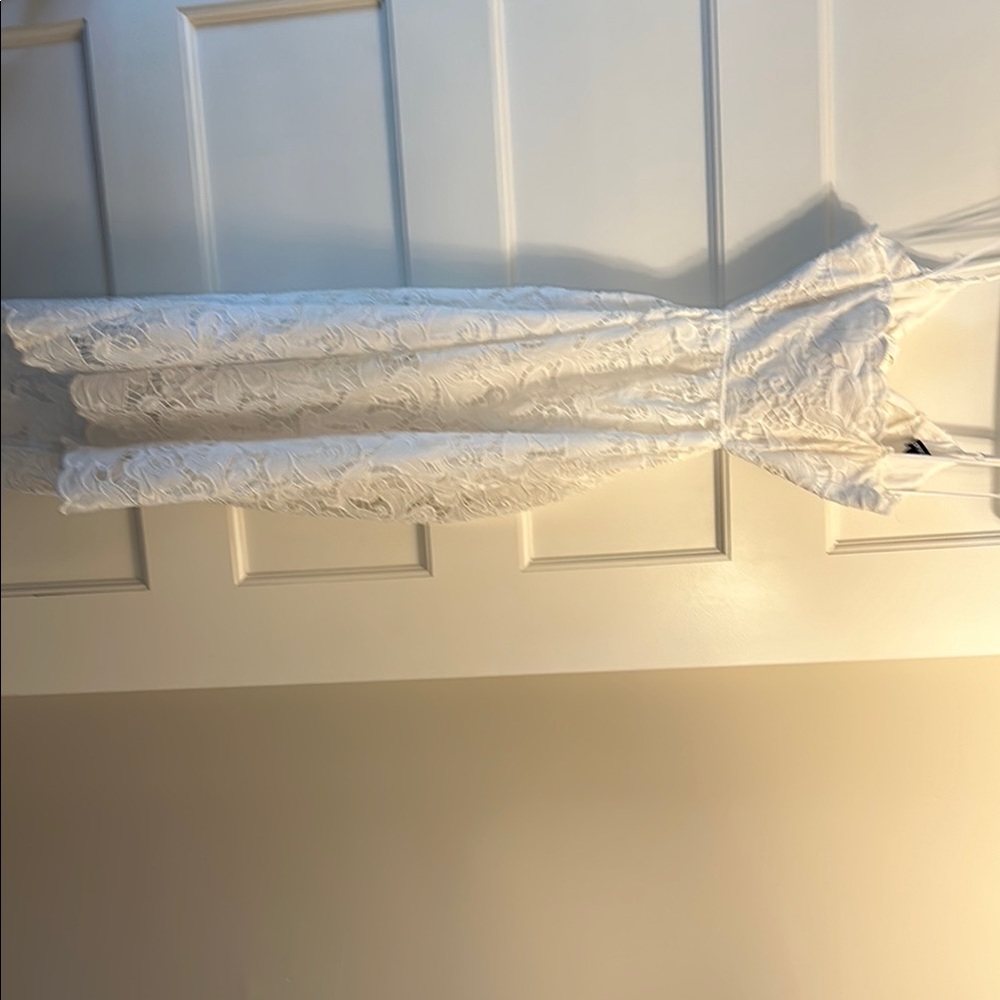 Express White Backless Dress with Elegant Design